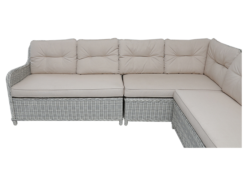 Rattan spisestue sofa, utendørs møbler yqr-495b