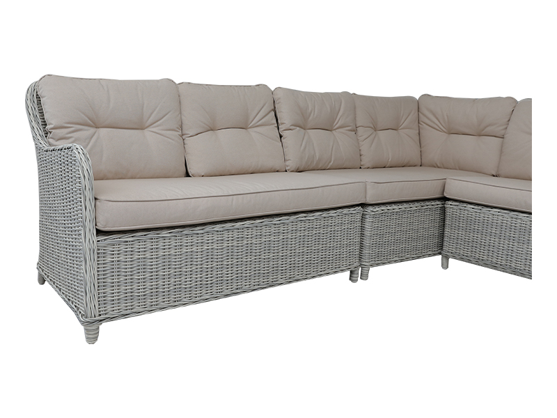 Rattan spisestue sofa, utendørs møbler yqr-495b