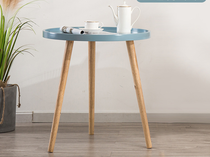 Rundt treben sidebord, avtakbart brettbord, salongbord, lett å montere endebord, YQ-K1012