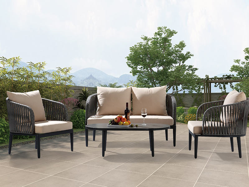 Tau møbler alu sofa sett utemøbler sofa sett 4 stk tau alu yqc-2732