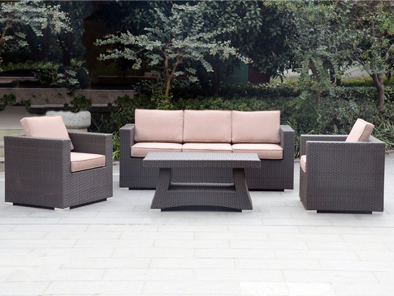 Rattan Sofa Set, 4PCS Garden Sofa Set, Rattan Furniture, Aluminium Rattan Chair, YQR-380A